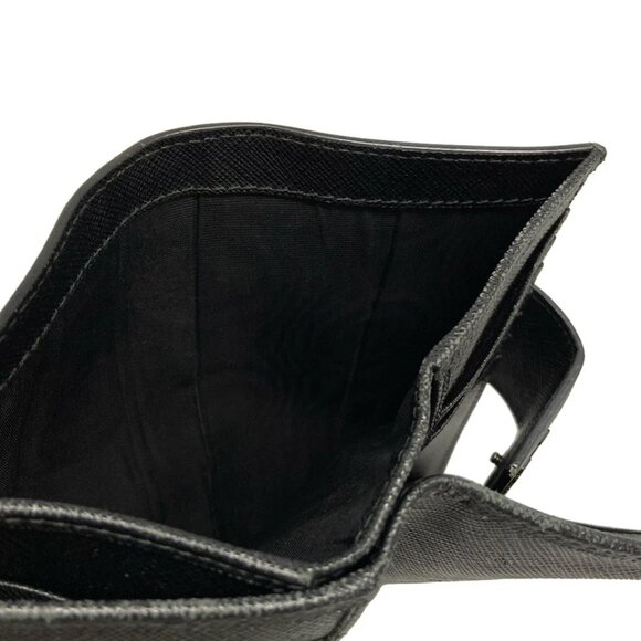 PRADA - Black Saffiano Leather Hardware Bifold Wallet 373-080625 - Picture 12 of 13